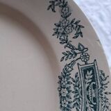 Assiettes plates anciennes dépareillées en faïence terre de fer