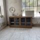 Oak sideboard with glass doors