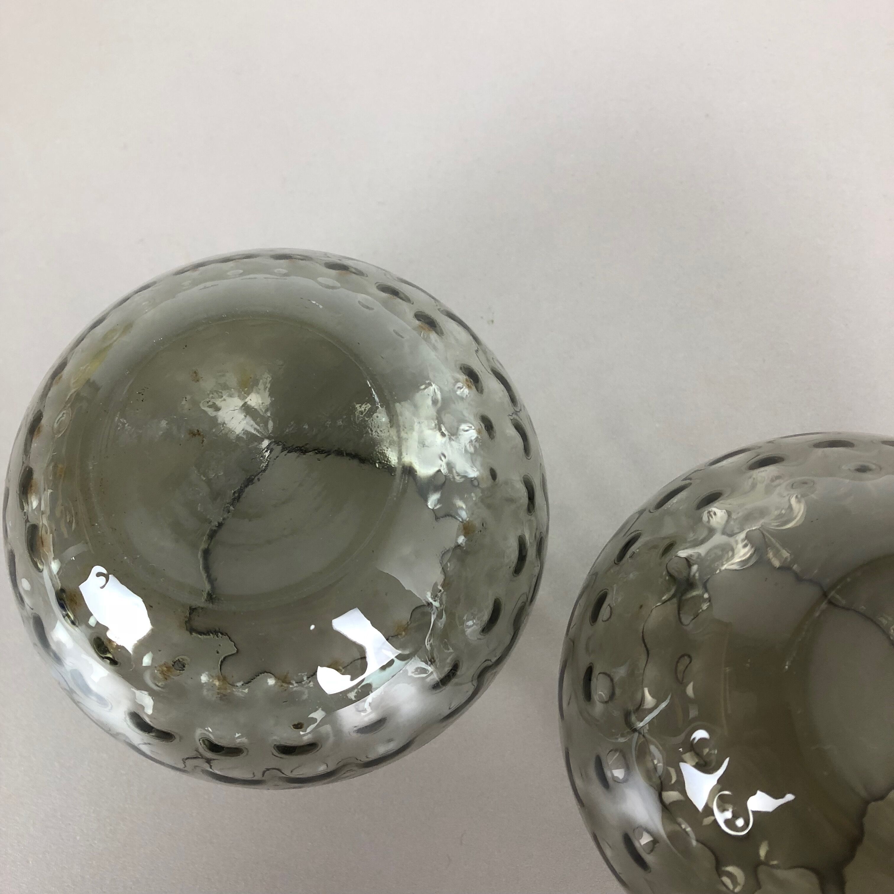 Vintage 1960s Set of 2 Turmalin Vases by Wilhelm Wagenfeld for WMF attrib., Germany BAUHAUS