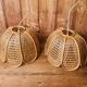 Paire de Suspension en rotin vintage