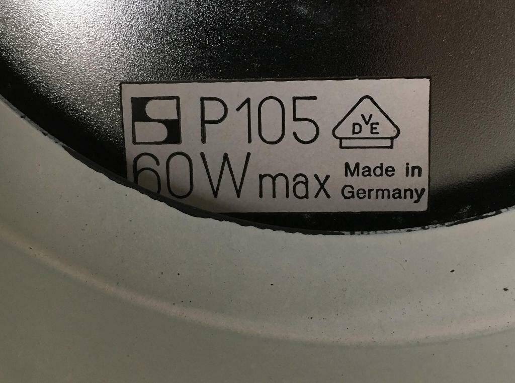 Suspended glass and chrome chandelier model P105 from the 1960s in German Space Age style by Staff, set of 2.