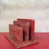Porte courrier en cuir africain