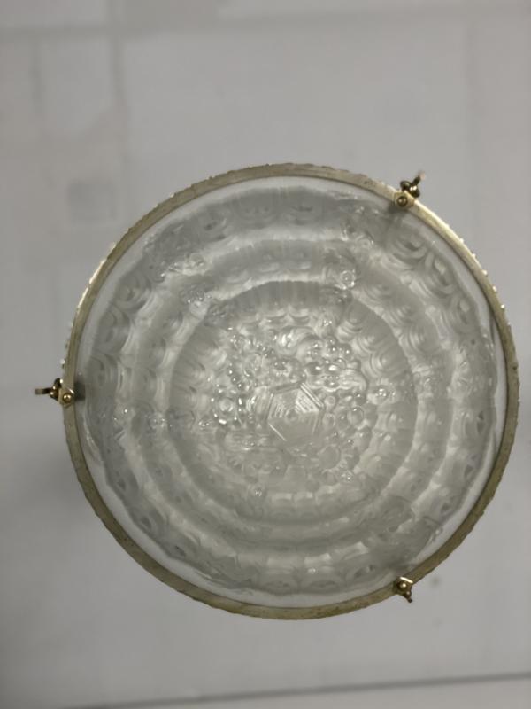 Lustre art deco in moulded glass and silver bronze