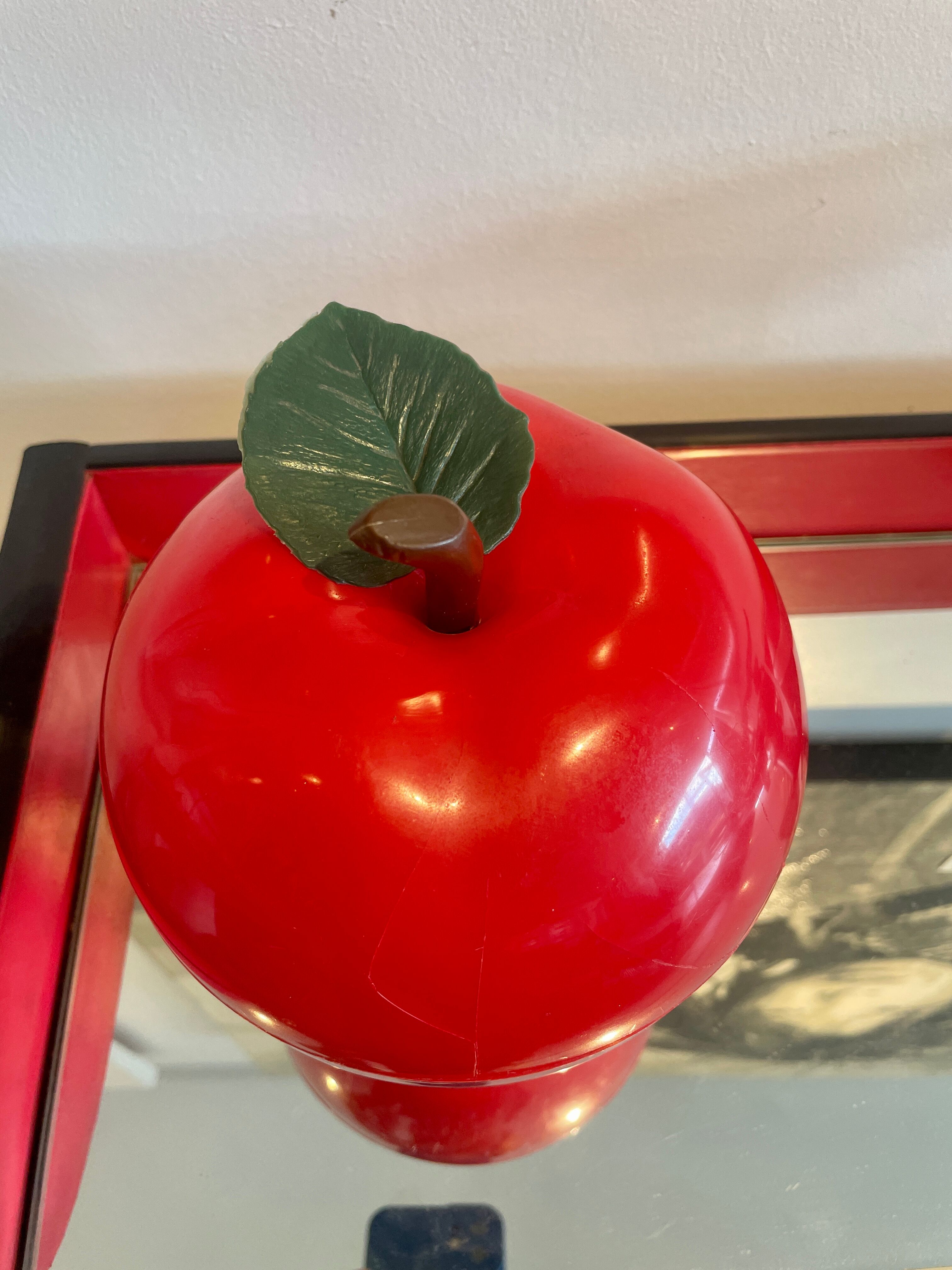Red ice cube apple
