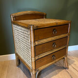 Wicker rattan chest of drawers