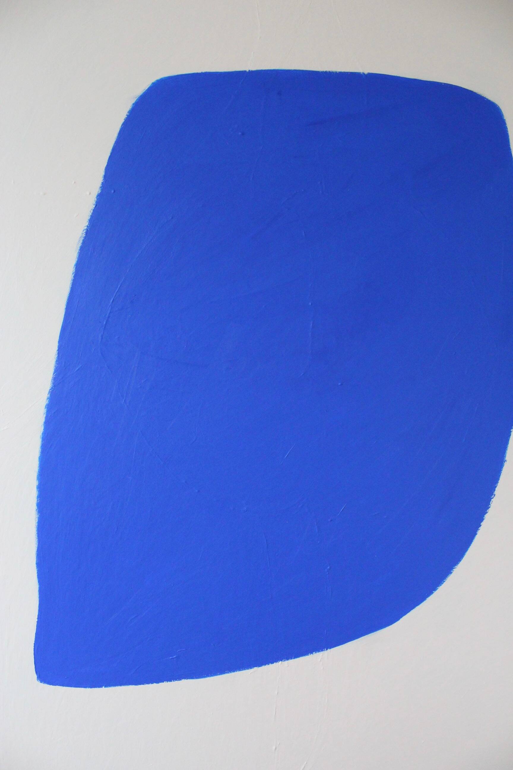 Large blue painting "Not a circle" 100x73 cm