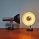 Pair of chromed metal wall lights, Boulanger, 1970s