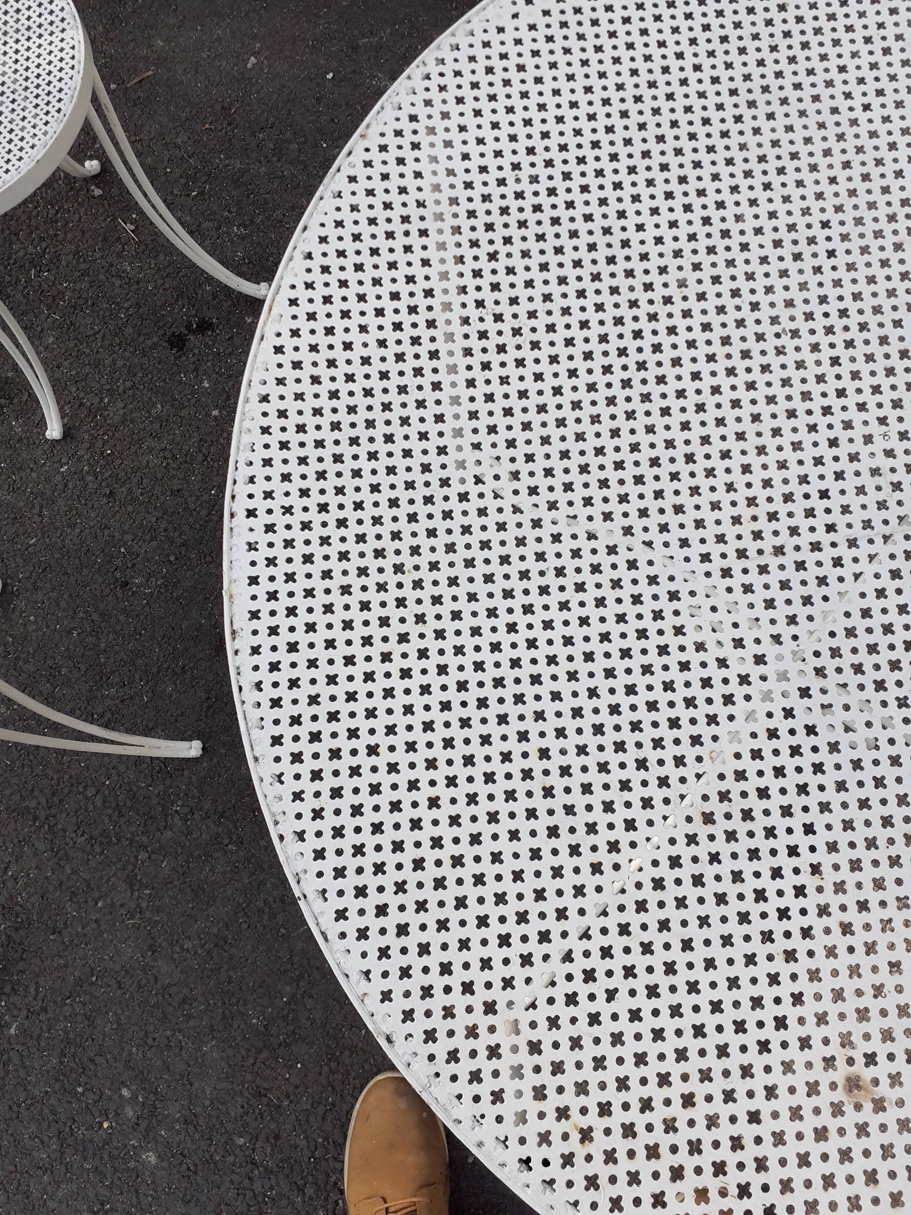 Old wrought iron garden furniture