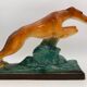 Sainte Radegonde Art Deco earthenware greyhound, 1930s