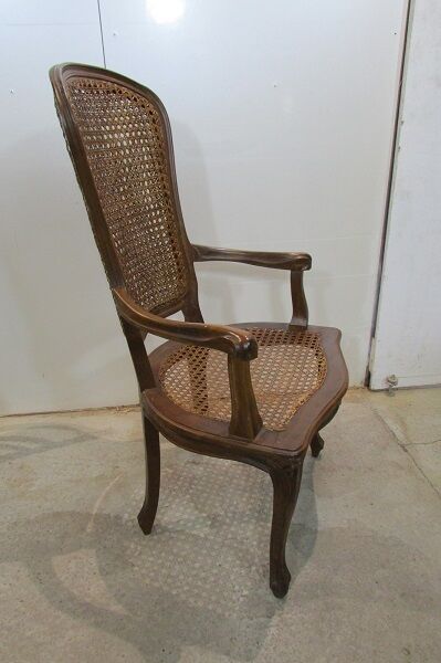 Fauteuil Louis XV canné