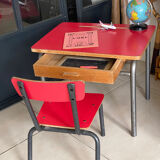 Vintage Formica children's desk and chair set