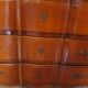 3-drawer chest of drawers in Louis XV style cherry wood, 1980s