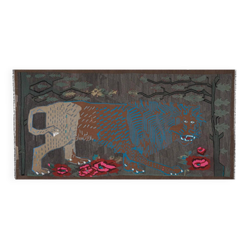 Vintage Turkish kilim handwoven 148x272 cm