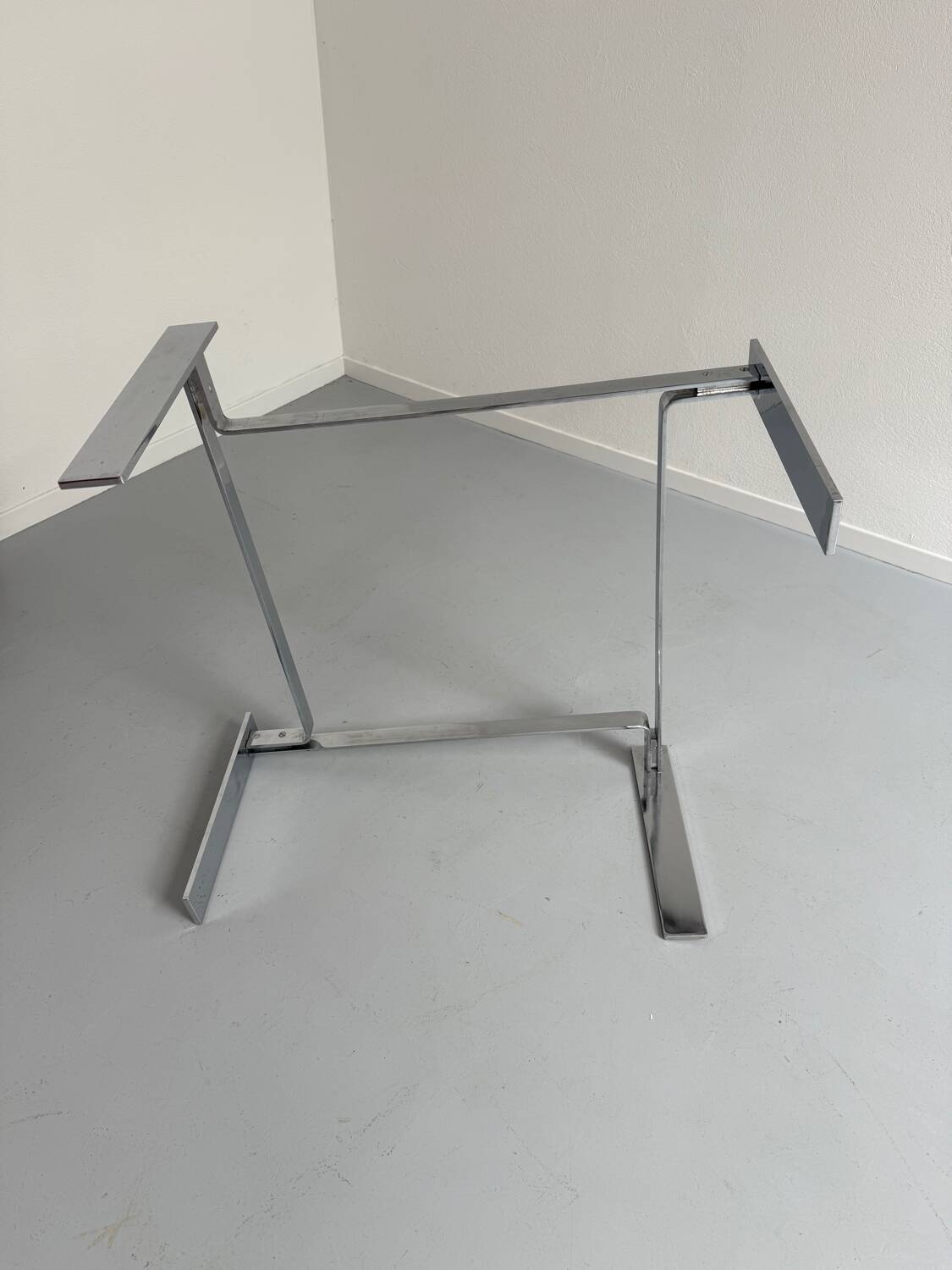 Smoked glass and chrome steel coffee table, Italian design from the 70s