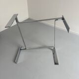 Smoked glass and chrome steel coffee table, Italian design from the 70s