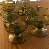 Glasses - biot cups in blown and bubbled glass