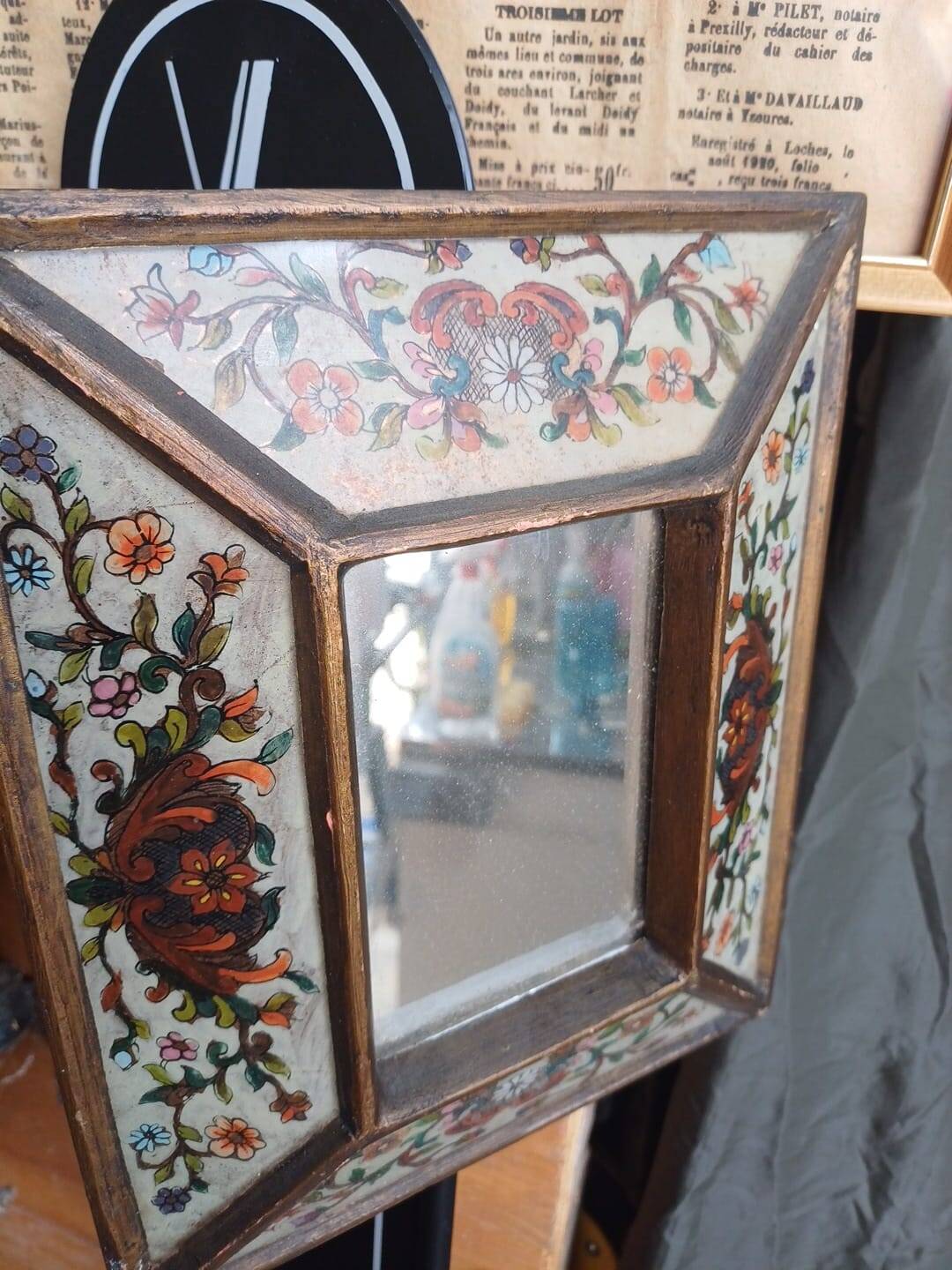 mirror frame and glass painting