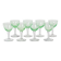 Set of 8 Val Saint Lambert Uranium Glass Aperitif Glasses
