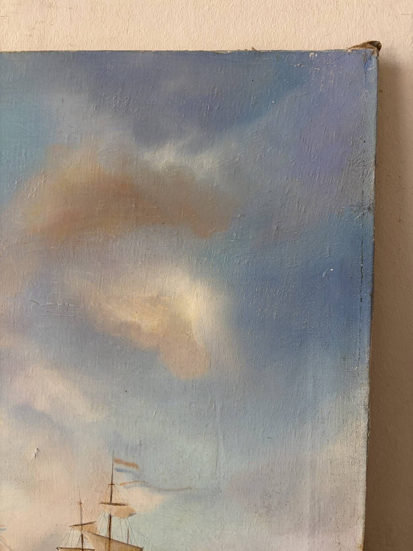 Marine, 20th century, oil on canvas signed