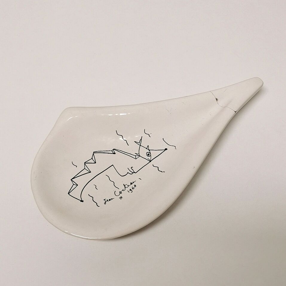 Ashtray / empty ceramic pocket Jean Cocteau, 1960