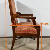 Solid Mahogany Armchair, Directoire Period – Early 19th Century