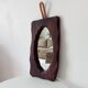 Brutalist antique mirror in solid wood from the 1950s/60s.