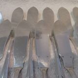 12 fish cutlery sets 24p silver plated metal goldsmith Apollo Louis XVI rushes