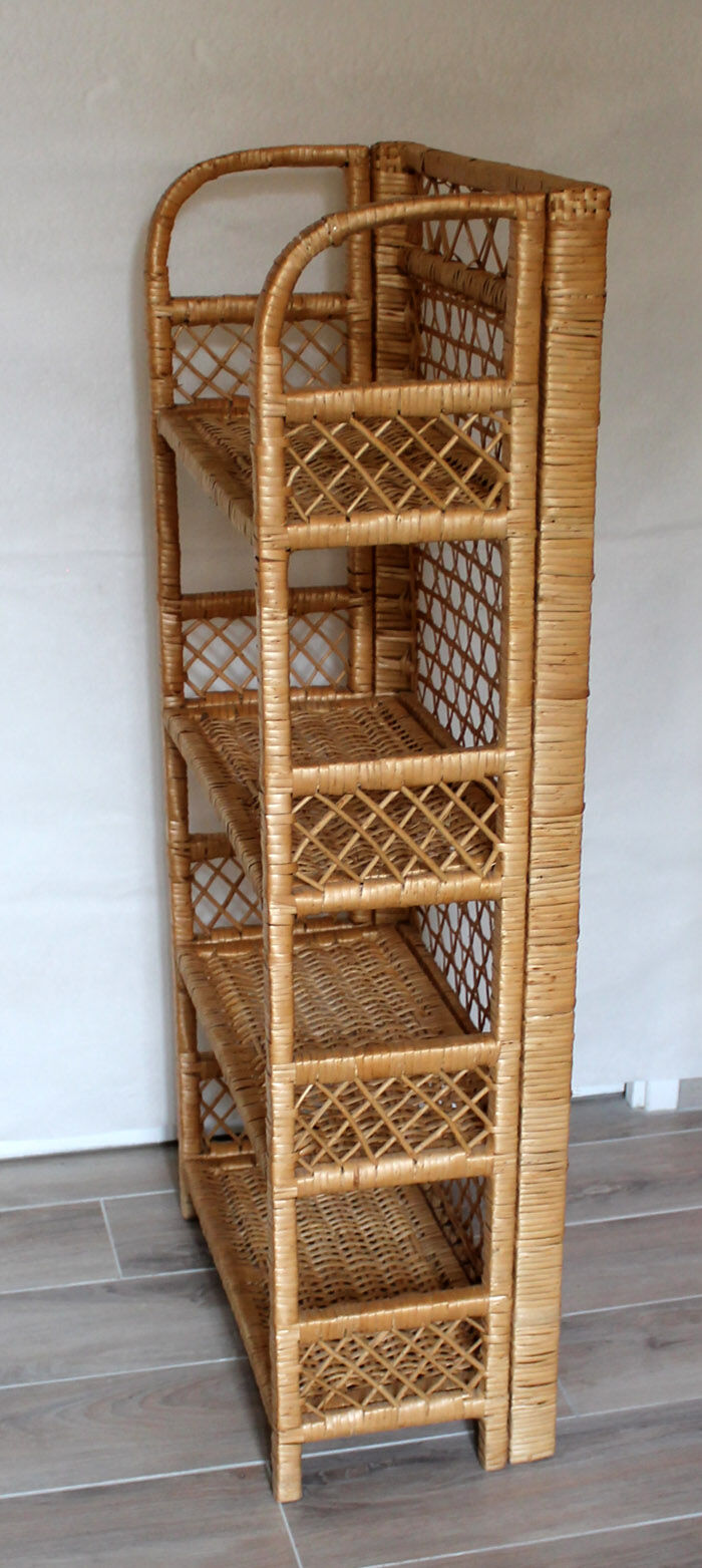 Rattan shelf