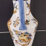 Gien earthenware vase with handles
