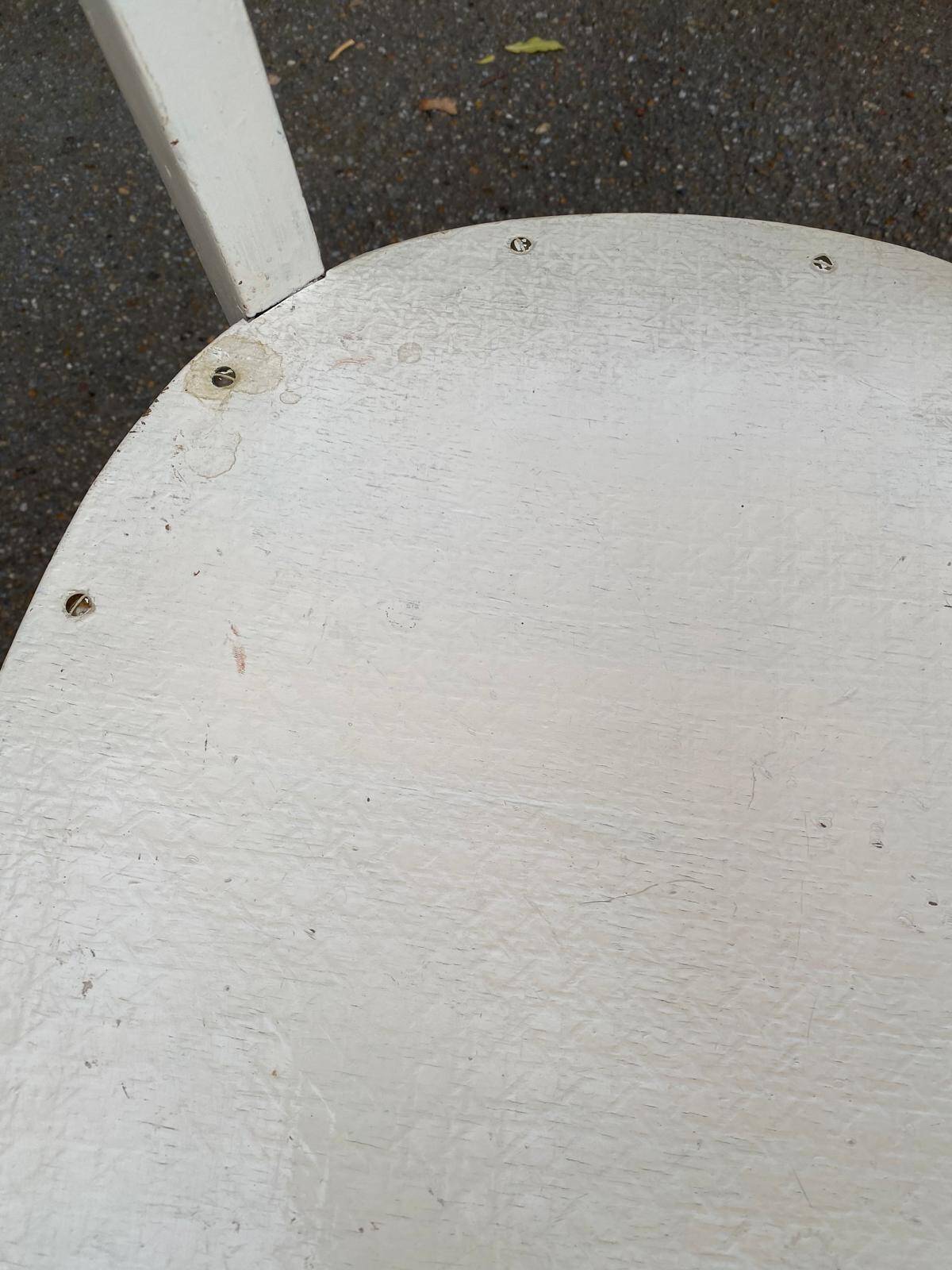 Scandinavian bistro chair made of wood, repainted white