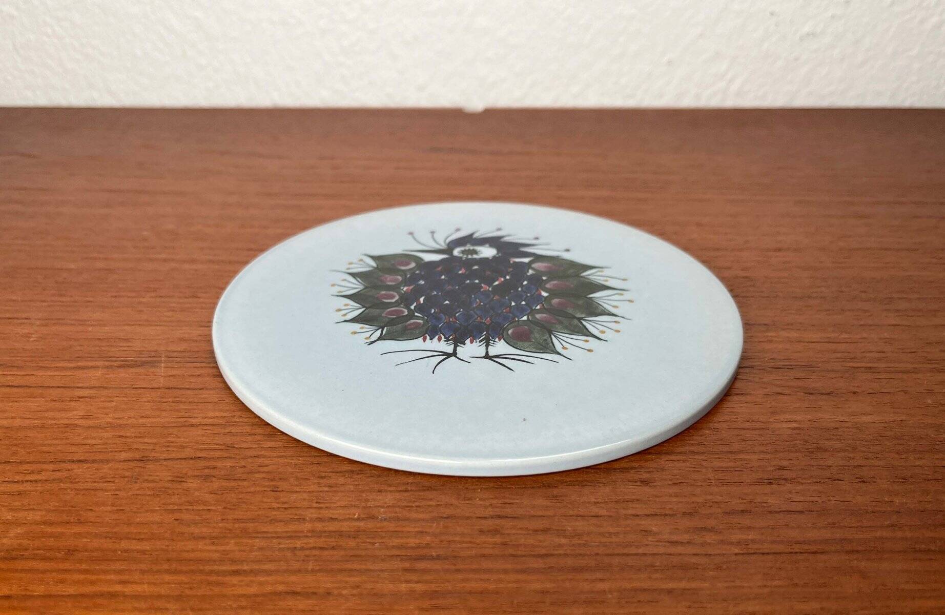 Mid-Century Modern Danish design plate Crazy Bird by Beth Breyen for Royal Copenhagen