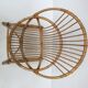 Fauteuil rotin vintage coquille