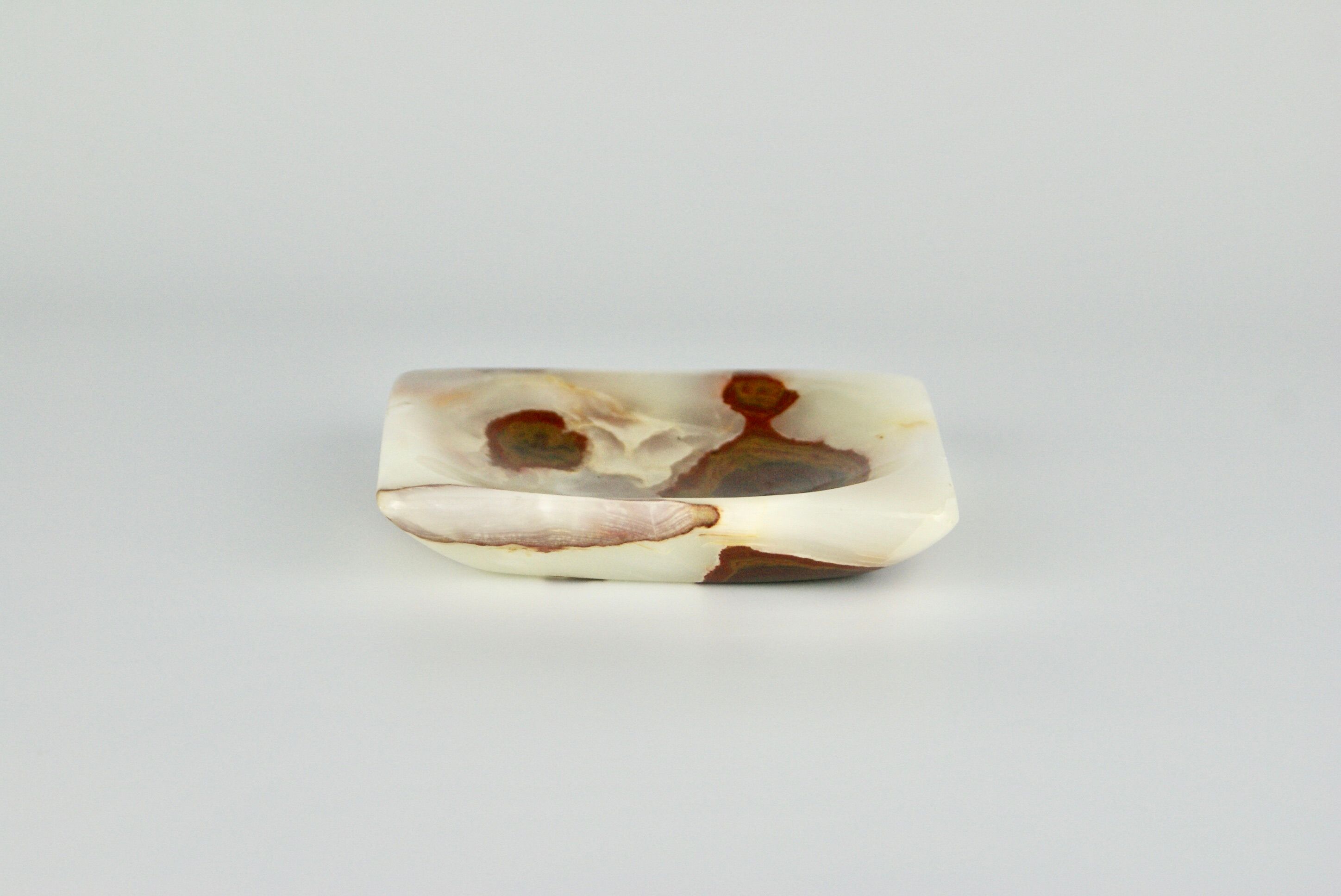 Pink onyx smooth trinket dish