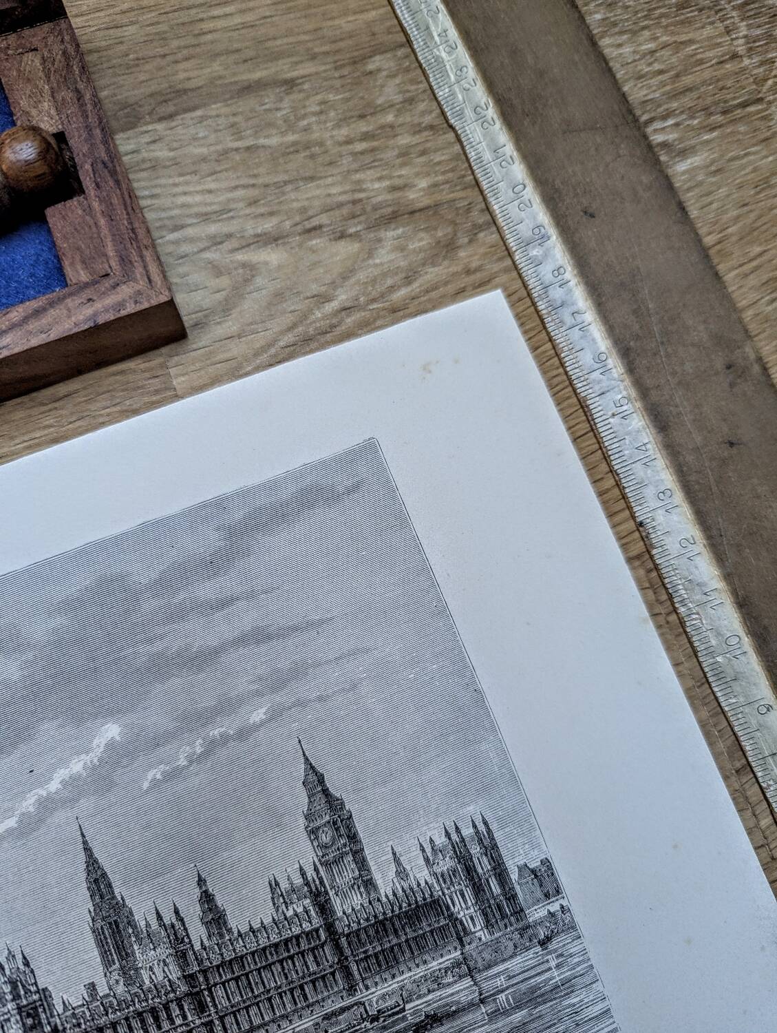 Londres, le parlement, illustration imprimée en 1879.