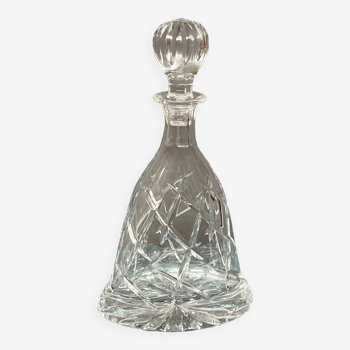 Solid crystal whiskey decanter.
