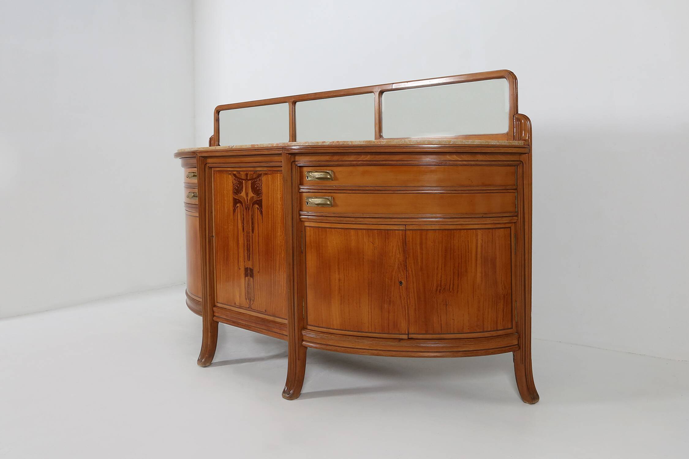 Exceptional hemisphere Art Nouveau Sideboard by Maurice Dufrene, France 1911