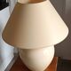 large beige and gold Raku ceramic living room lamp by Robert Kostka