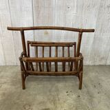 Rattan magazine rack