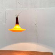 Mid-century glass tulip pendant by Peill & Putzler, 1960s.