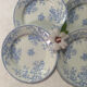Lot de 4 assiettes plates modèle Fleurette de Gien
