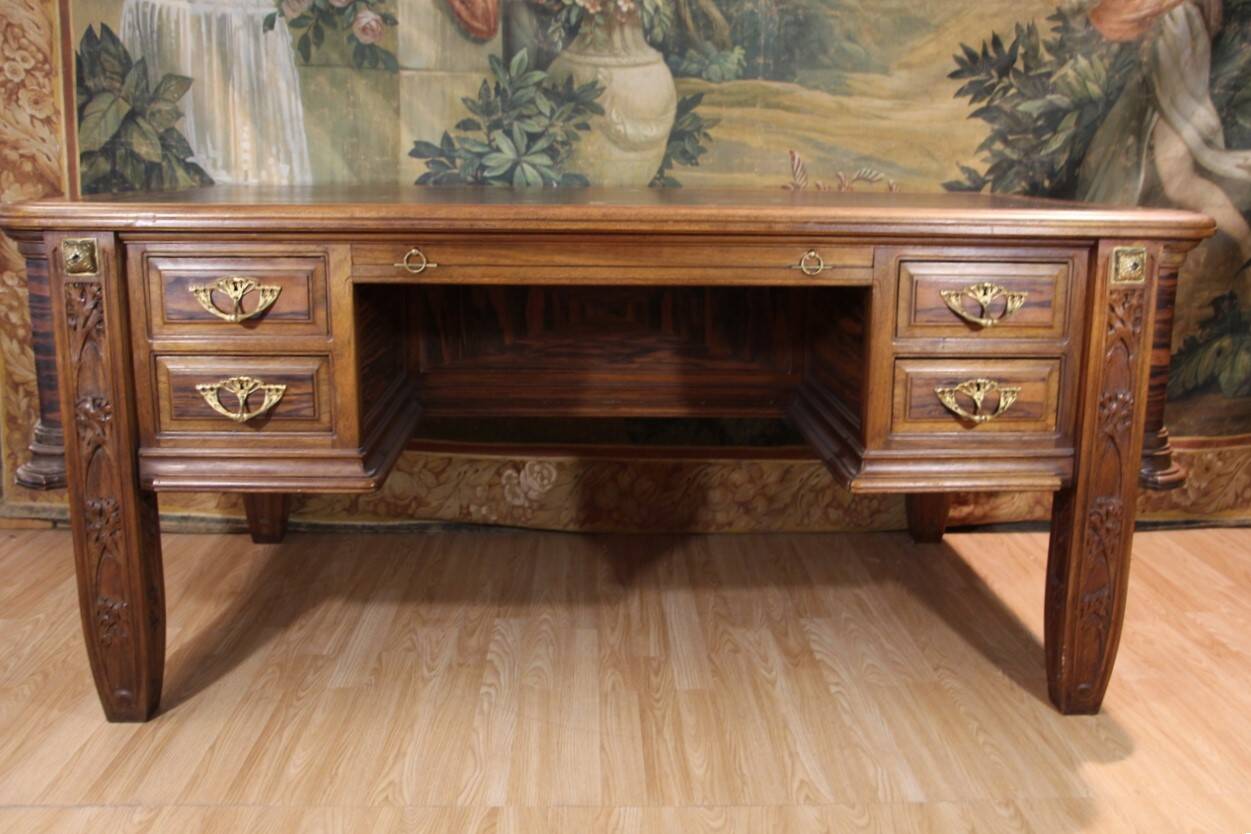 Art Deco flat desk and executive chair by Jules Cayette