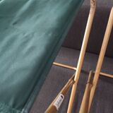 3 folding Lafuma green vintage camping seats