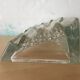 Molded glass pencil holder