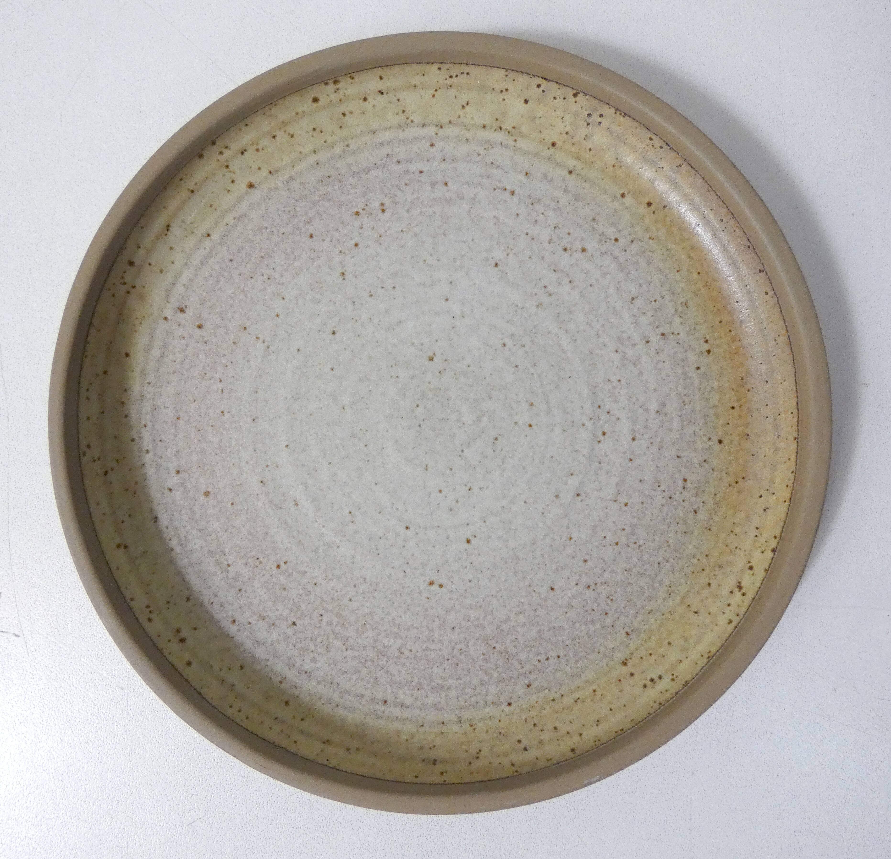 6 vintage stoneware dessert plates