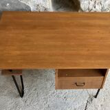 Modernist office with caisson, metal tubular structure, 1950