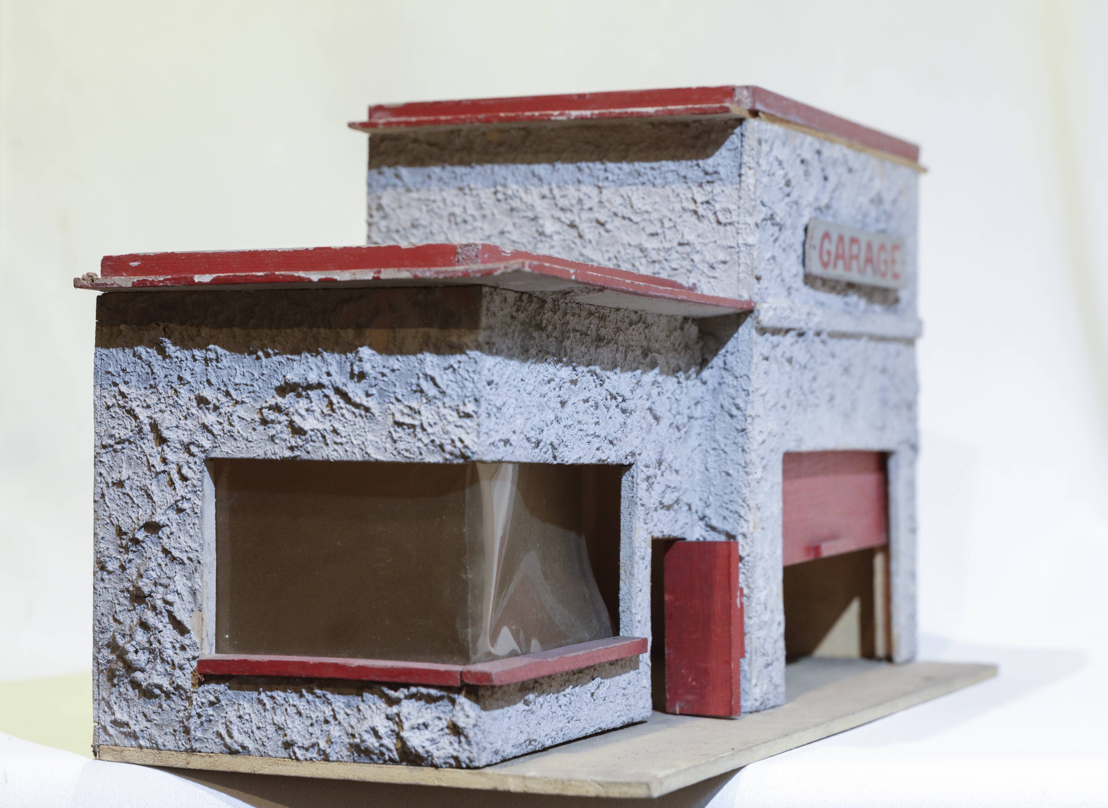 Old wooden garage toy