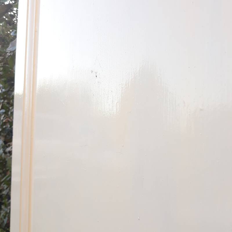 Communication door H219.5xL80cm, old panelled and moulded.