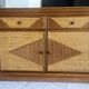 Buffet, vintage wicker commode in Riviera style, 1970s.