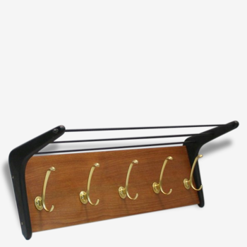 Wall coat rack wooden - 1950