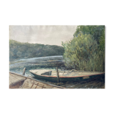 Watercolour dated 1949 and signed H. Labrouste